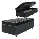 Ver imagem 3 de Cama Box Baú Solteiro Resistence Suede Preto + Colchão Solteiro Resistence Espuma D33 Com EPS 14x88x