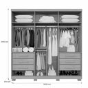 Ver imagem 3 de Guarda Roupa Moscou 6 Portas Cinamomo - Benetil