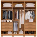 Ver imagem 4 de Guarda Roupa Moscou 6 Portas Cinamomo - Benetil