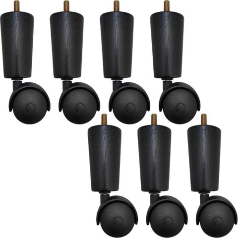 Kit 7 Pe de Cama Box Casal Rodinhas para Moveis Pé para Cama