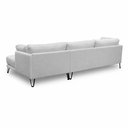 Ver imagem 7 de Sofá Sala de Estar Atena Chaise Direito Pés de Ferro 254cm 4 Lugares Bouclê Branco M1 - Monari Desig