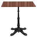Ver imagem 1 de Base de Mesa Apus em Ferro Preto 75 Cm (alt) Tampo Mdp Quadrado Walnut 80 Cm (larg) X 2,5 Cm (alt)