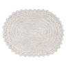 Tapete de Banheiro Algodão Oval Crochê Vizapi Ellora 50x70cm Gris - 1