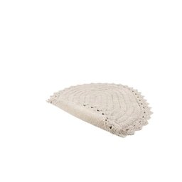 Tapete de Banheiro Algodão Oval Crochê Vizapi Ellora 50x70cm Gris - 4