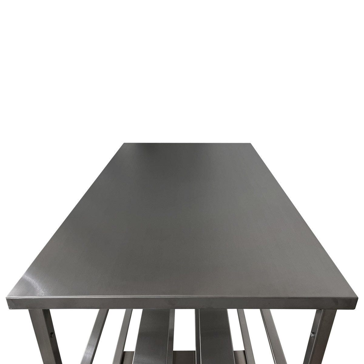 Mesa Aço Inox Industrial 120x70x90 Cm Prateleira Dupla Fenestrada Nortinox - 4