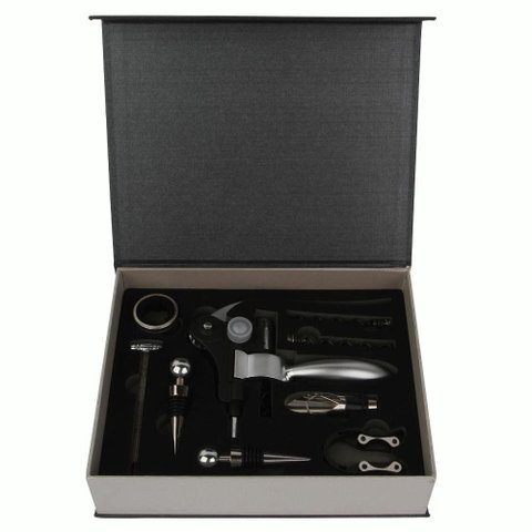 Kit Acessórios para Vinho Metal com 9 Peças - A\casa
