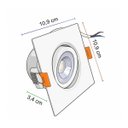 Ver imagem 3 de Spot LED de Teto Embutir Quadrado 9W 4000k 780LM Opus Eco Branco ST3322