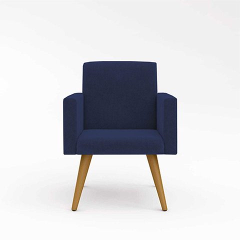 Kit 2 Cadeiras Poltronas Azul Marinho e Azul Turquesa Cor:azul Marinho e Azul Turquesa