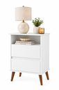 Ver imagem 1 de Mesa Cabeceira Onix Cor:Branco Mizza Decor