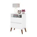 Ver imagem 1 de Mesa Cabeceira Onix Cor:branco Mizza Decor