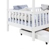 Cama Montessoriana Madeira Maciça Casa com Estrado Elea Branco - 5