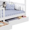 Cama Montessoriana Madeira Maciça Casa com Estrado Elea Branco - 8