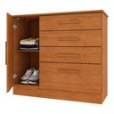 Ver imagem 4 de Cômoda com 1 Porta e 4 Gavetas 104cm Multimóveis CR35474 Cinamomo