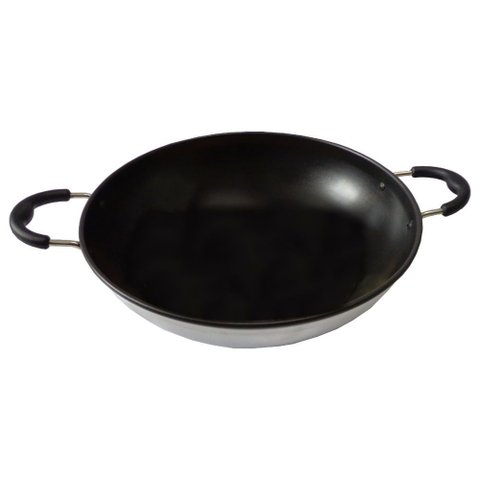 Wok Antiaderente com Alças 30 cm - Escovado Dona Chefa