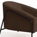 Ver mais imagens de Poltrona Sala Industrial Alta Preto Kit 2 Stella Suede Marrom D03 - D’Rossi