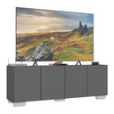 Ver imagem 1 de Rack para Tv até 50 Polegadas com 4 Portas Multimóveis Mp1072 Grafite/branco