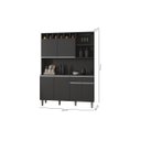Ver imagem 4 de Cozinha Compacta Kit Alice 130 Mt Cinza Fosco Ajl