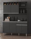 Ver imagem 1 de Cozinha Compacta Kit Alice 130 Mt Cinza Fosco Ajl