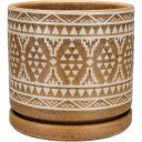 Ver imagem 1 de Cachepô Vaso Decorativo Planta Home&co Cerâmica 11x11x11cm Marrom