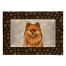 Colchonete Cama Tapete Pet Cães 73x50cm Marrom Spitz Alemão - 1