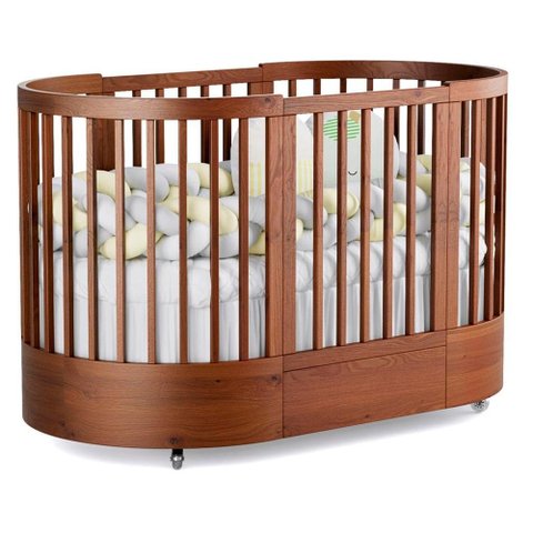 Berço Redondo Evolutivo Crescer 3 em 1 Coleção Wave Divicar - mel