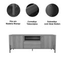 Ver imagem 4 de Rack Bancada com Painel para Tv de até 75" 100% Mdf Holanda Jequitiba
