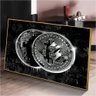 Quadro Decorativo Bitcoins Estilo Moeda de Prata:120x80 cm/BORDA INFINITA - 6
