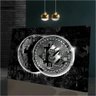 Quadro Decorativo Bitcoins Estilo Moeda de Prata:120x80 cm/BORDA INFINITA - 1