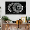 Quadro Decorativo Bitcoins Estilo Moeda de Prata:120x80 cm/BORDA INFINITA - 8