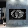 Quadro Decorativo Bitcoins Estilo Moeda de Prata:120x80 cm/BORDA INFINITA - 2
