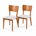Ver imagem 2 de Conjunto Viena 2 Cadeiras para Sala de Jantar Art Assentos Bege