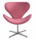 Ver imagem 1 de Poltrona Isis Giratória de Metal Cadeira Decorativa Pé Metal Recepção, Sala, Escritório - Suede Rosa