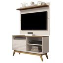 Ver imagem 3 de Conjunto Painel com Rack Fenix Off White-Freijó - Giga