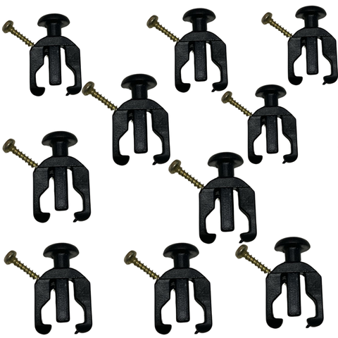 Pino do Trilho Superior Porta Sanfonada - 10 Unidades Preto
