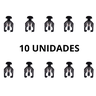 Pino do Trilho Superior Porta Sanfonada - 10 Unidades Preto - 4
