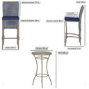 Ver imagem 2 de Mesa Bistrô e 2 Banquetas Roma Fendi Corda Náutica Estofado 10 Trama Original