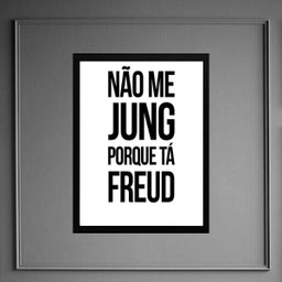 Quadro Não Me Jung Porque Tá Freud 24x18cm:madeira Branca - 2 Quadro Não Me Jung Porque Tá Freud 24x18cm:madeira Branca - 2