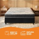 Ver imagem 5 de Cama Box Casal Preto + Colchão Espuma D33 Ortopédico Zidi San Francisco 138x188x54cm