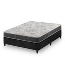 Ver imagem 1 de Cama Box Casal Preto + Colchão Espuma D33 Ortopédico Zidi San Francisco 138x188x54cm
