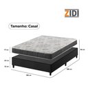 Ver imagem 4 de Cama Box Casal Preto + Colchão Espuma D33 Ortopédico Zidi San Francisco 138x188x54cm