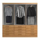 Ver imagem 3 de Guarda-roupa Casal Arkansas 6 Portas 12 Gavetas Cinamomo - Pnr Móveis