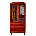 Ver imagem 3 de Guarda-roupa Solteiro Murici Madeira Maciça 2 Portas 2 Gavetas com Espelho Mel - Pnr Móveis