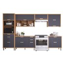 Ver imagem 4 de Kit Cozinha Modulada 6 Peças Eloise (3aéreos+2balcões+1paneleiro) Cz023 Freijo/titanium - Mgm
