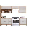 Ver imagem 7 de Kit Cozinha Modulada 6 Peças Eloise (3aéreos+2balcões+1paneleiro) Cz023 Freijo/titanium - Mgm