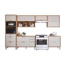 Ver imagem 5 de Kit Cozinha Modulada 6 Peças Eloise (3aéreos+2balcões+1paneleiro) Cz023 Freijo/titanium - Mgm