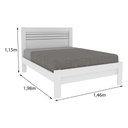 Ver imagem 4 de Cama de Casal para Colchão 138x188cm Multimóveis CR35460 Neve