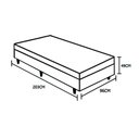 Ver imagem 3 de Base Box Baú Solteirão NK Camas Suede Cinza 49x96x203