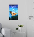 Ver imagem 3 de Quadro Decorativo Estilo Painel Pintado a Mão com Frase Medindo 61 X 34 Cm
