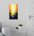 Ver imagem 2 de Quadro em Óleo para Decoração com Frase Motivacional Pintado a Mão Medindo 61 X 34 Cm