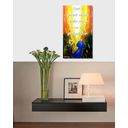 Ver imagem 1 de Quadro em Óleo para Decoração com Frase Motivacional Pintado a Mão Medindo 61 X 34 Cm